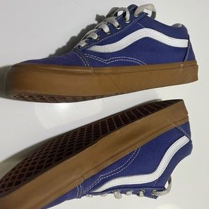Vans Old Skool Spectrum Blue, White, & Gum Skate Shoes
